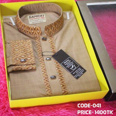1 piece mate golden color premium quality punjabi offer for new year 2025 for men