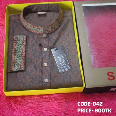 1 piece mate red color premium quality punjabi offer for new year 2025 for men