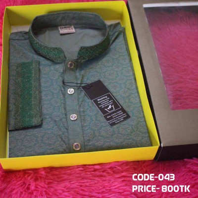 1 piece mate green color premium quality punjabi offer for new year 2025 for men